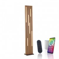 PAUL NEUHAUS LED stojac� sv�tidlo Q-AKUSTIK d�evo, p��rodn� stm�vateln� Smarthome ZigBee 2700-5000K PN 822-79