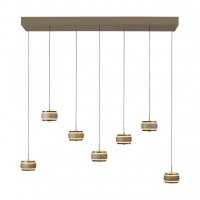 PAUL NEUHAUS Závěsné svítidlo PURE Falling Rings, bronzová / tmavý chrom 2200-5000K PAUL NEUHAUS Závěsné svítidlo PURE Falling Rings, bronzová / tmavý chrom 2200-5000K