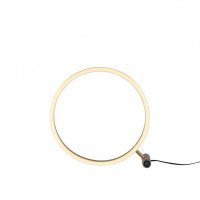 LEUCHTEN DIREKT is JUST LIGHT LED stoln� lampa, matn� mosaz, kruhov�, pr.30cm, dotykov� stm�va�, Switchmo, tepl� b�l� 3000K