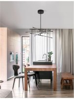 NOVA LUCE z�v�sn� sv�tidlo RACCIO �ern� kov a akryl LED 40W 230V 3000K IP20 stm�vateln� 9180780