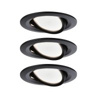 PAULMANN LED vestavné svítidlo Nova kruhové 3x6,5W teplá bílá černá/mat výklopné 3ks sada 944.71 PAULMANN LED vestavné svítidlo Nova kruhové 3x6,5W teplá bílá černá/mat výklopné 3ks sada 944.71