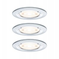 PAULMANN LED vestavn� sv�tidlo Nova GU10 Flat nev�klopn� IP44 3x4,9W 230V 2700K chrom