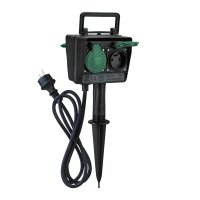 Solight zahradn� sloupek IP44, 4 z�suvky, gumov� kabel 1,5m PG02