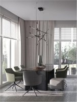 NOVA LUCE z�v�sn� sv�tidlo RACCIO �ern� kov a akryl LED 109W 230V 3000K IP20 stm�vateln� 9695216