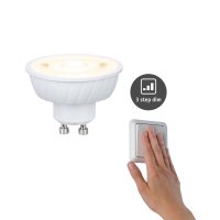 PAULMANN Standard 230V LED reflektor GU10 Flat 37mm 4,9W 2700K stm�vateln� krokov� b�l�