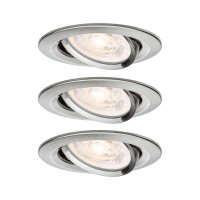 PAULMANN LED vestavn� sv�tidlo 3-krokov�-stm�vateln� Nova GU10 Flat v�klopn� 3x4,9W 230V stm�vateln� 2700K kov kart��ovan�