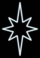 DecoLED LED sv�teln� hv�zda, z�v�sn� 3D tisk, 78x103 cm, ledov� b�l�, b�l�
