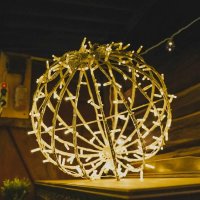 DecoLED LED sv�teln� koule, teple b�l�, pr. 40 cm