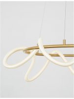 NOVA LUCE z�v�sn� sv�tidlo CERELIA mosazn� zlat� kov a silikonov� trubice LED 34W 230V 3000K IP20 stm�vateln� 9082092