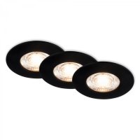 BRILONER 3ks sada LED vestavn� sv�tidlo, 6,5 cm, 3x 3,6W, 350lm, �ern� BRI 7606035