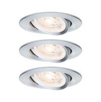 PAULMANN LED vestavn� sv�tidlo 3-krokov�-stm�vateln� Nova GU10 Flat v�klopn� 3x4,9W 230V stm�vateln� 2700K hlin�k brou�en�