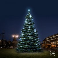LED světelná sada na stromy vysoké 12-14m, ledová bílá s Flash, s padajícím sněhem LED světelná sada na stromy vysoké 12-14m, ledová bílá s Flash, s padajícím sněhem
