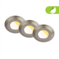 BRILONER Klira 3ks sada vestavných bodových svítidel do koupelny 230V, stmívatelné, IP44, matný nikl 7589032 BRILONER Klira 3ks sada vestavných bodových svítidel do koupelny 230V, stmívatelné, IP44, matný nikl 7589032