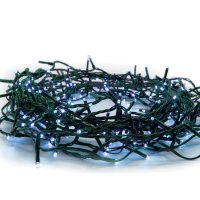 ACA Lighting 100 LED �et�z po 5 cm modr�, 220-240V + prodlou�iteln� max 6 sad, IP44 5m zelen� kabel X08100611