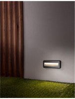 NOVA LUCE venkovn� n�st�nn� sv�tidlo PULSAR tmav� �ed� ABS LED 4W 3000K 220-220V 38st. IP54 812102