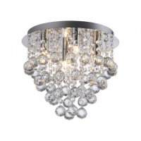 JUST LIGHT Stropn� sv�tidlo KULUNKA, chrom, k�i���lov� p��v�sky