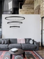 NOVA LUCE z�v�sn� sv�tidlo EMPATIA LED 108W 3000K hlin�k �ern� 807+600+395x2000mm stm�vateln� 9172867