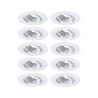 PAULMANN Vestavn� sv�tidlo 10ks-sada v�klopn� kruhov� 90mm 30� GU10 max. 10x10W 230V b�l�