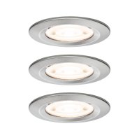 PAULMANN LED vestavné svítidlo 3-krokové-stmívatelné Nova GU10 Flat nevýklopné IP44 3x4,9W 230V stmívatelné 2700K kov kartáčovaný PAULMANN LED vestavné svítidlo 3-krokové-stmívatelné Nova GU10 Flat nevýklopné IP44 3x4,9W 230V stmívatelné 2700K kov kartáčovaný