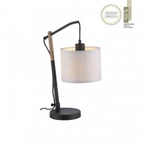 LEUCHTEN DIREKT is JUST LIGHT stoln� lampa �ern� s imitac� d�eva ���rov� vyp�na� IP20 do interi�ru LD 14184-16