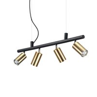 Závěsné bodové svítidlo Ideal Lux Dynamite SP4 Ottone Satinato 244624 GU10 4x28W IP20 76cm mosazné Závěsné bodové svítidlo Ideal Lux Dynamite SP4 Ottone Satinato 244624 GU10 4x28W IP20 76cm mosazné