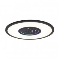 LEUCHTEN DIREKT is JUST LIGHT LED stropn� sv�tidlo, �ern�, CCT, RGB, d�lkov� ovlada�, stm�vateln�, pam�ov� funkce RGB+2700-5000K