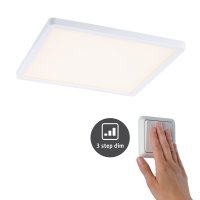 PAULMANN LED vestavné svítidlo Areo VariFit IP44 3-krokové-stmívatelné 230x230mm 16W 3.000K bílá 930.54 PAULMANN LED vestavné svítidlo Areo VariFit IP44 3-krokové-stmívatelné 230x230mm 16W 3.000K bílá 930.54
