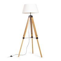 RENDL ALVIS/AMBITUS 46 stojanov� lampa lampa b�l� bambus/�ern� 230V E27 15W R14500