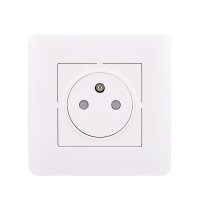 Solight z�suvka Slim PUSH, bezpe�nostn� posuvn� st�ed, b�l� 5B142