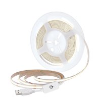Solight LED COB p�sek, 5m, 7W/m, 500lm/m, neutr�ln� b�l�, USB nap�jen�, vyp�na�, 8mm WM62-NW