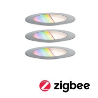 PAULMANN Plug & Shine LED zemn� sv�tidlo Smart Home Zigbee Floor RGBW 3ks sada IP67 RGBW 3x2W 21VA ocel 947.52