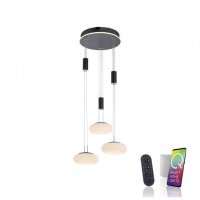 PAUL NEUHAUS LED Q ETIENNE z�v�sn� sv�tidlo Smart Home, �ern�, kruhov�, 3 ramenn� ZigBee 2700-5000K