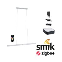PAULMANN Startovac� sada Zigbee 3.0 Smart Home smik Gateway d�lkov� ovlada� + LED z�v�sn� sv�tidlo Aptare 2700K 18W b�l�/antracit stm�vateln�