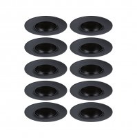PAULMANN Vestavn� sv�tidlo 10ks-sada nev�klopn� kruhov� 90mm GU10 max. 10x10W 230V �ern�