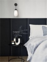 NOVA LUCE n�st�nn� sv�tidlo BLAKY matn� �ern� kov a op�lov� sklo E14 1x5W bez ��rovky 9092828