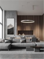 NOVA LUCE závěsné svítidlo PERRINE šampaň stříbrný hliník a akryl LED 42W 230V 3000K IP20 stmívatelné 9345618 NOVA LUCE závěsné svítidlo PERRINE šampaň stříbrný hliník a akryl LED 42W 230V 3000K IP20 stmívatelné 9345618