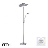 PAUL NEUHAUS PURE Mutil LED stojac� lampa osv�tlen� stropu st��brn� se �tec� lampou stm�vateln� 2700-5000K PN 678-55