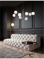 NOVA LUCE z�v�sn� sv�tidlo VITRA sat�nov� zlat� a �ern� kov b�l� op�lov� sklo G9 8x5W 220V IP20 bez ��rovky 9143308