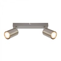 BRILONER Tib stropn� bodov� sv�tidlo, nastaviteln�, On/Off n�st�nn�m vyp�na�em, 2-ramenn�, matn� nikl 2172022