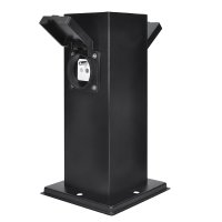 Solight zahradn� sloupek IP44, nerez ocel, 2 z�suvky, hranol, �ern� PG11B