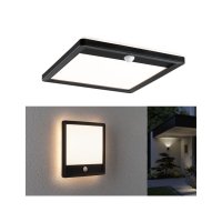 PAULMANN LED venkovn� panel Lamina v�. pohybov� �idlo IP44 hranat� 250x250mm 3000K 14,5W 230V �ern� um�l� hmota