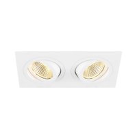 BIG WHITE (SLV) NEW TRIA 155 zapuštěné stropní svítidlo, čtvercové, 3000K, dvoulampa, fázově stmívatelné, 38°, bílé 1008513 BIG WHITE (SLV) NEW TRIA 155 zapuštěné stropní svítidlo, čtvercové, 3000K, dvoulampa, fázově stmívatelné, 38°, bílé 1008513