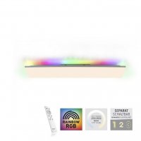 LEUCHTEN DIREKT is JUST LIGHT LED stropn� sv�tidlo 100,5x25,5cm b�l� hranat� RGB+CCT stm�vateln� panel RGB+2700-5000K