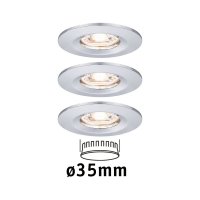 PAULMANN LED vestavn� sv�tidlo Nova mini nev�klopn� IP44 3x4W 2700K chrom 230V 943.03