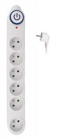 Solight přepěťová ochrana, 150J, 6 zásuvek, 5m, bílá PO64 Solight přepěťová ochrana, 150J, 6 zásuvek, 5m, bílá PO64
