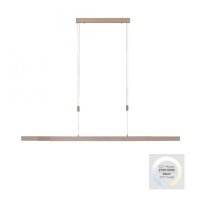 PAUL NEUHAUS LED závěsné svítidlo v dřevěném dekoru, lineární s nastavitelnou barvou světla stahovatelné 2700-5000K PAUL NEUHAUS LED závěsné svítidlo v dřevěném dekoru, lineární s nastavitelnou barvou světla stahovatelné 2700-5000K