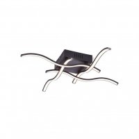 PAUL NEUHAUS LED stropn� sv�tidlo, �ern�, design vlny 3000K LD 15131-18