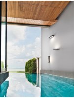 NOVA LUCE venkovn� n�st�nn� sv�tidlo FUNGO tmav� �ed� hlin�k sklen�n� difuzor LED 12W 3000K 220-240V 120st. IP65 sv�tlo dol� 9027201