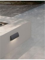 NOVA LUCE venkovn� n�st�nn� sv�tidlo LIV tmav� �ed� hlin�k a sklen�n� difuzor LED 3.5W 3000K 200-240V 120st. IP54 9018062