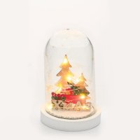 ACA Lighting plastov� sn�n� koule s aut��kem 5 MINI LED na baterie 2xAAA, WW, IP20, pr.11X19CM X06511215